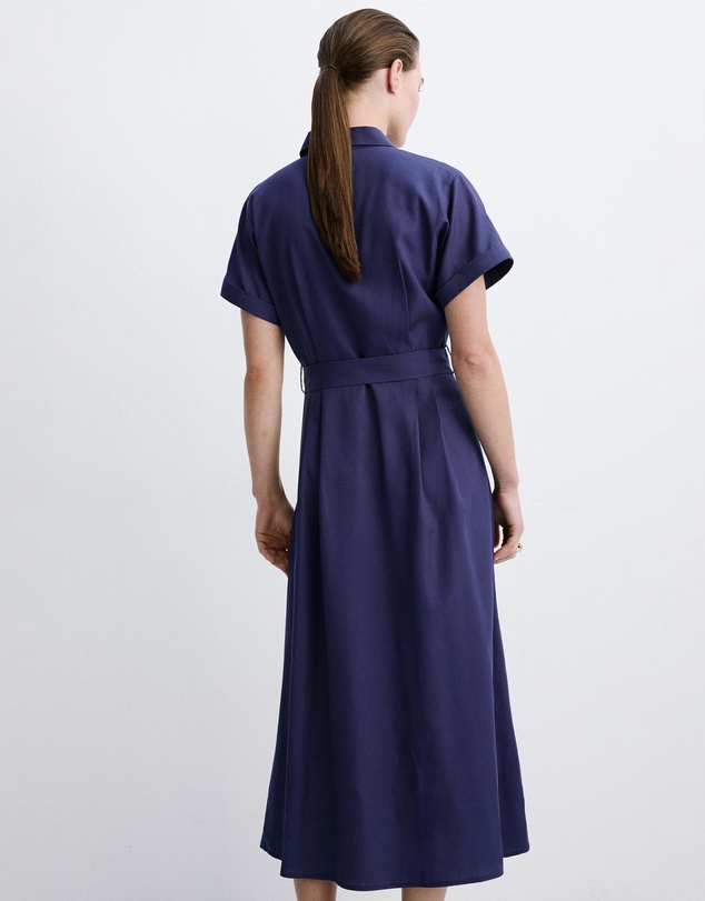 M.N.G - Lyocell Belted Shirt Dress