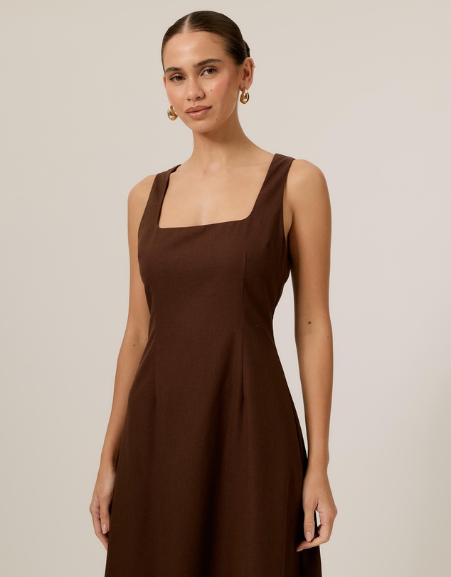 Tussah - Andy Square Neck Midi Dress