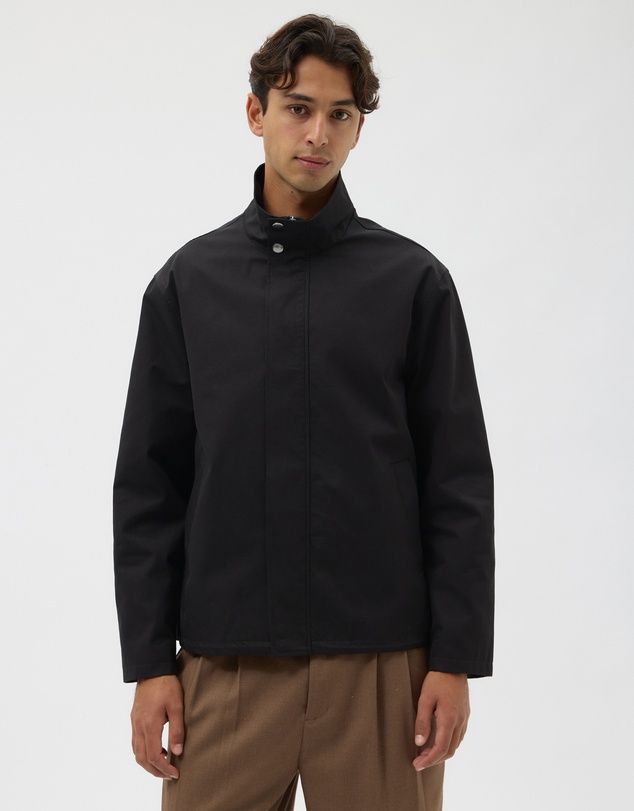 AERE - Cotton Funnel Neck Jacket