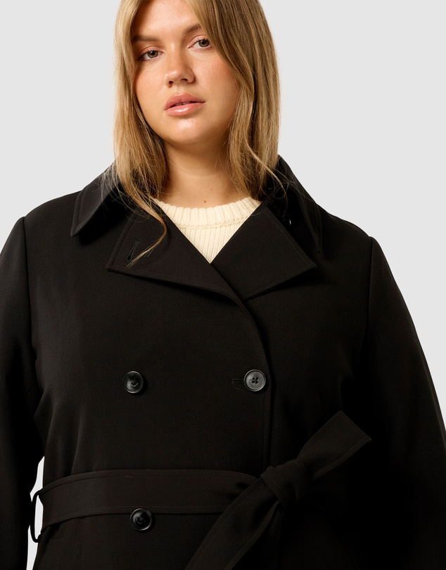 Forever New Curve - Leanne Curve Crepe Trench Coat