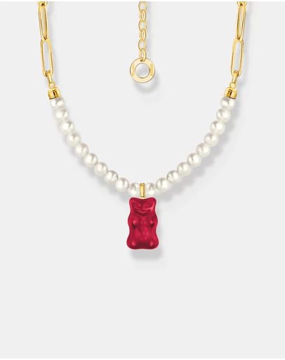 THOMAS SABO - HARIBO Red Bear Pearl Necklace