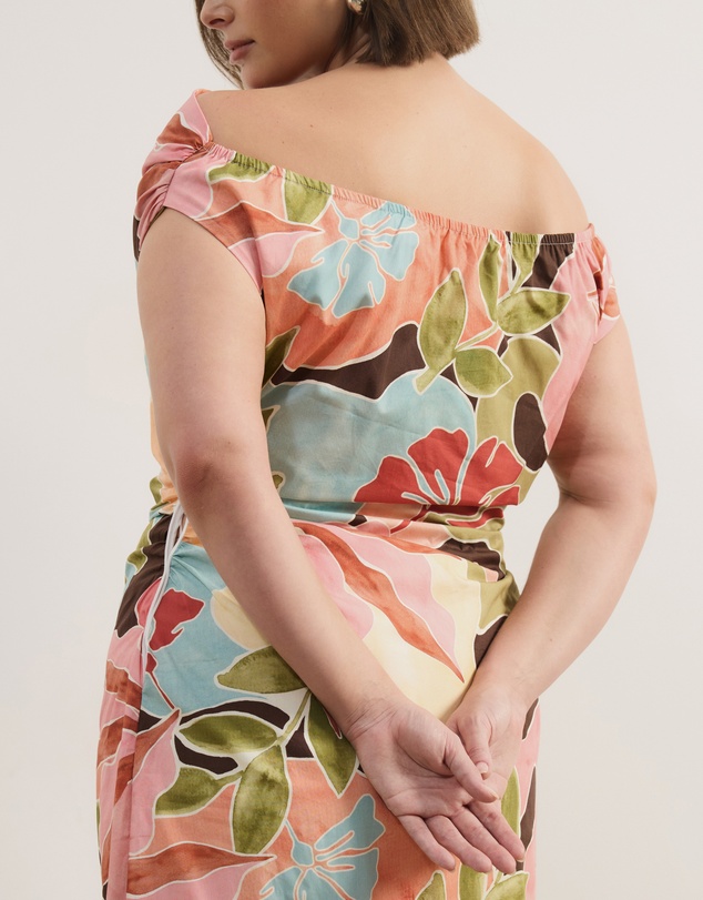 Atmos&Here Curvy - Janie Cotton Sateen Midi Dress
