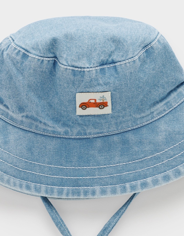 Purebaby - Denim Sun Hat-Kids-Babies