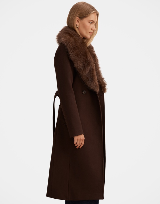 Forever New - Shelby Faux Fur Collar Coat