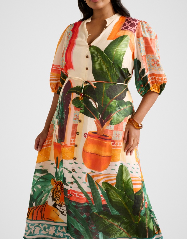 Forever New Curve - Arabella Curve Printed Midi Dress