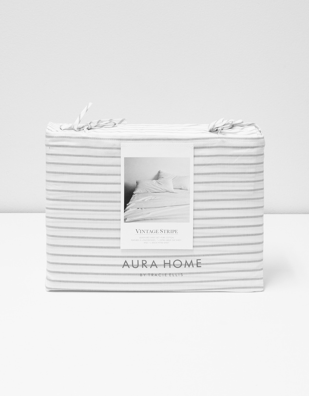 Aura Home - Vintage Stripe Sheet Set