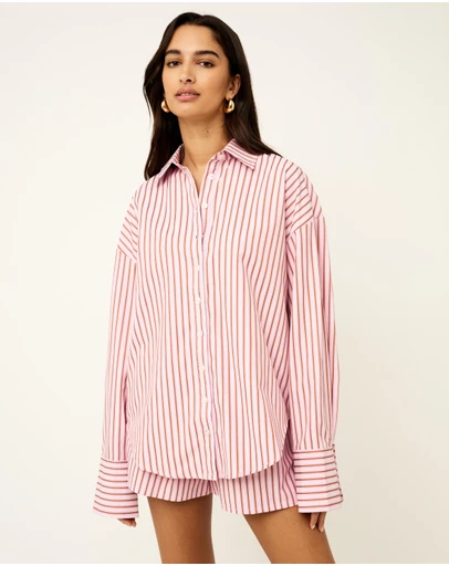 Dazie - Nina Stripe Long Sleeve Shirt