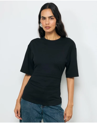 AERE - Mara Gathered Waist Top