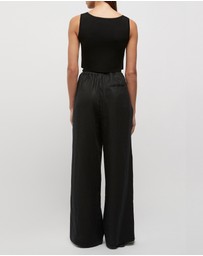 FRIEND of AUDREY - Hayworth Linen Split Trousers