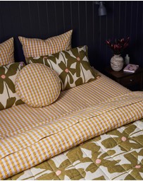 Mosey Me - Mango Seersucker Flat Sheet