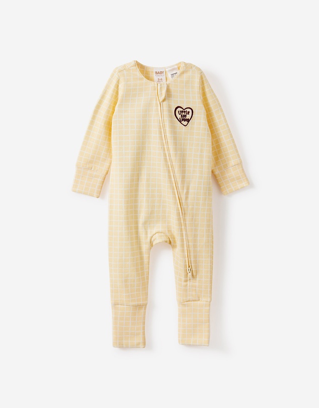 Cotton On Kids - Growie Long Sleeve Zip Romper