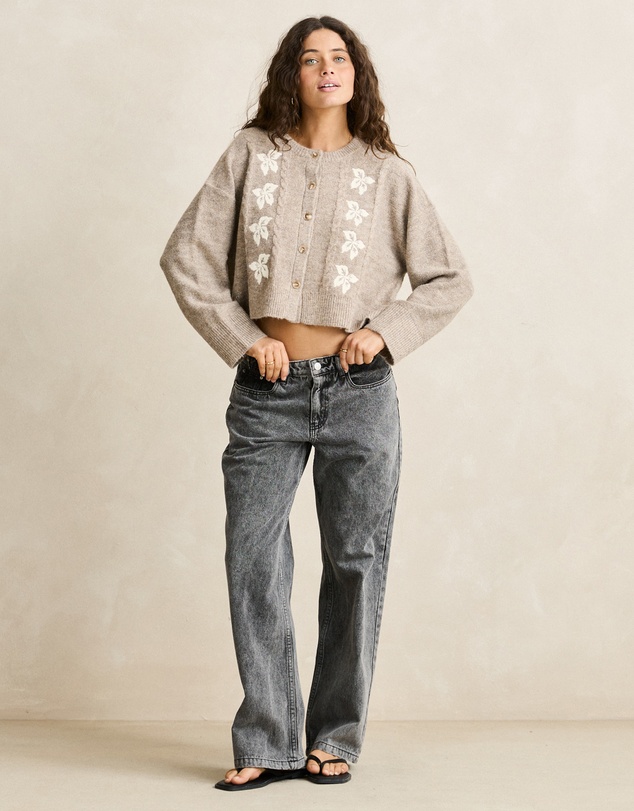 Rhythm - Blanca Floral Crop Cardigan