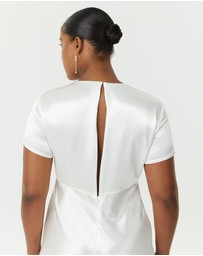 Third Form - Satin Bias Maxi Tee Dress