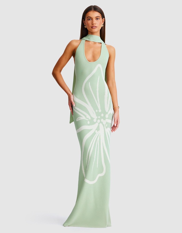 SNDYS - Jemima Halterneck Maxi Dress