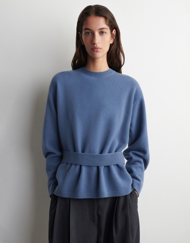 COS - Belt-Detail Merino Wool Jumper