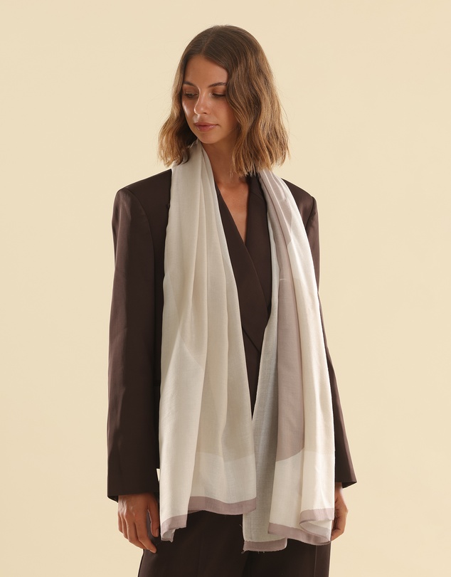 Morgan & Taylor - Lotus Light-Weight Scarf in Burgundy Red