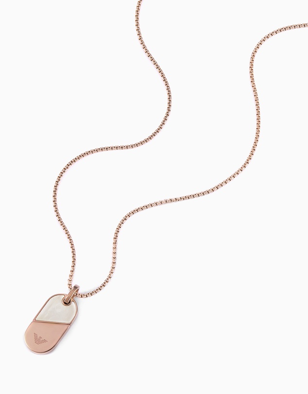 Emporio Armani - Rose Gold Tone Pendant Necklace