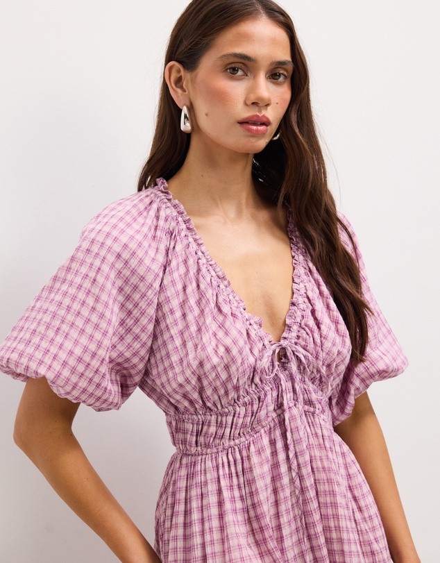 The Fated - Jemma Gingham Mini Dress
