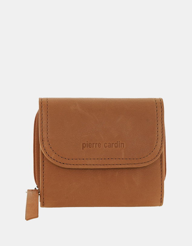 Pierre Cardin - Pierre Cardin Ladies Leather Tri-Fold Tab Wallet