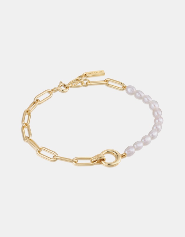 Ania Haie - Pearl Chunky Link Chain Bracelet