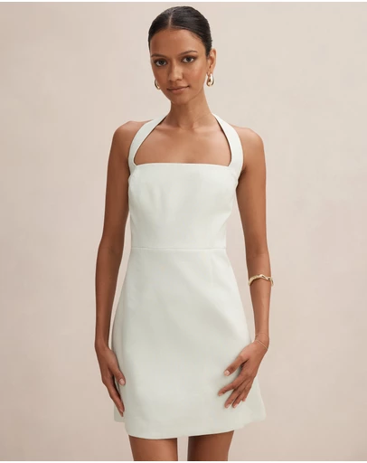 Forever New Petite - Jade Petite Halter Neck Tie Mini Dress