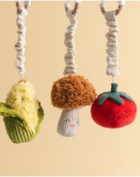 Living Textiles - 2 Pack Mini Market Brunch Stroller Toys - Broccoli & Tomato