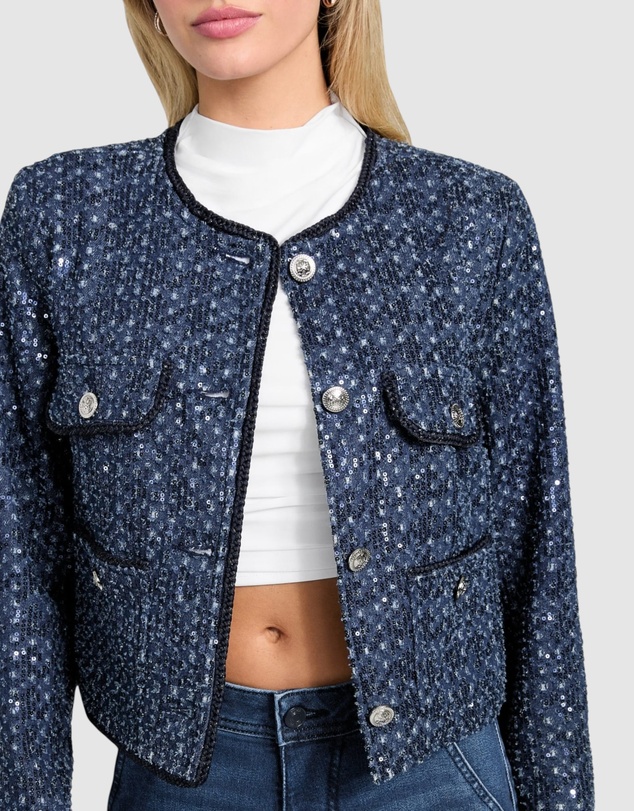 GUESS - Elisa Sequin Denim Jacket