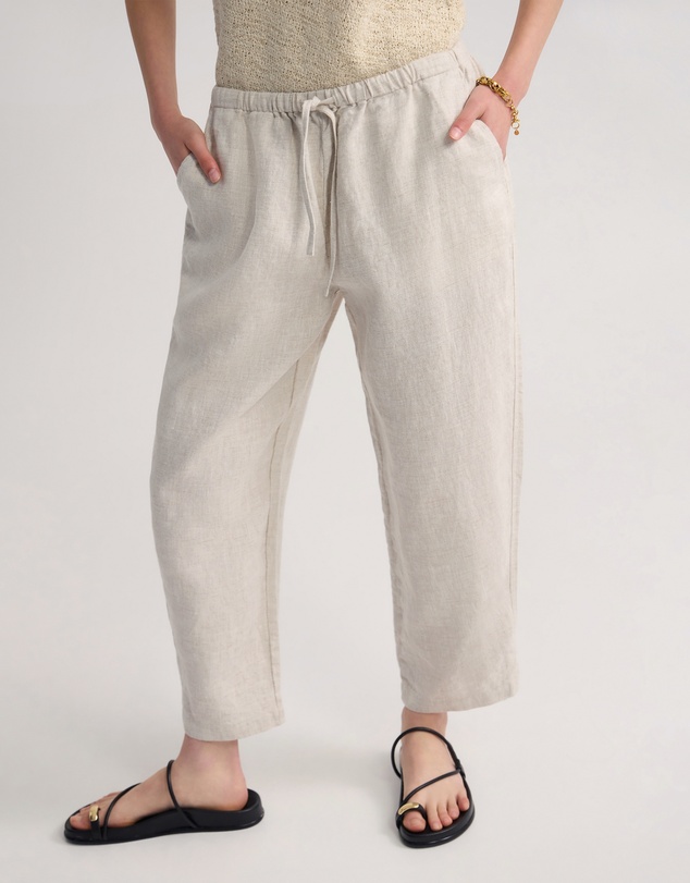 Oxford - Gabriele Crop French Linen Pant