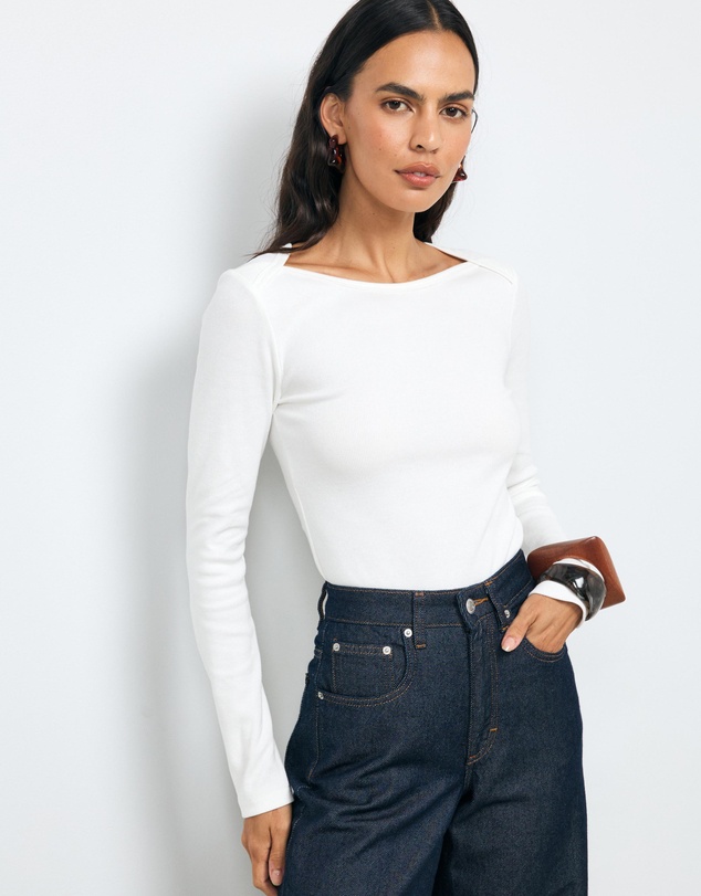 AERE - Sara Long Sleeve Rib Top