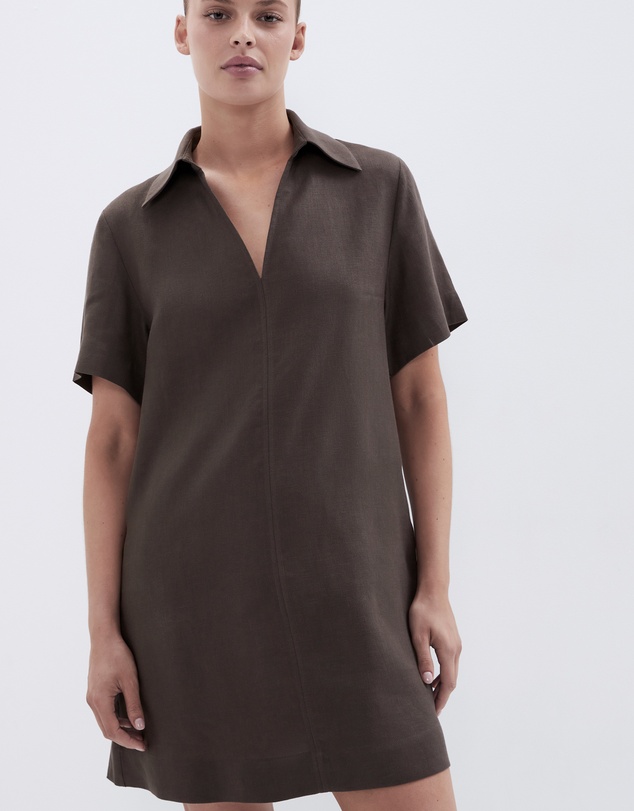 UNISON - Collared Linen Dress