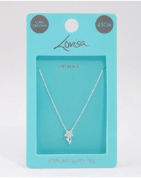 Lovisa - Sterling Silver Cubic Zirconia Stem Necklace