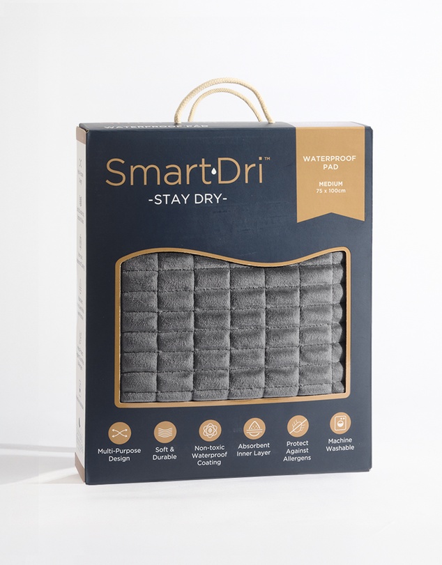 Living Textiles - Smart-Dri Waterproof Pad - Grey (Medium)