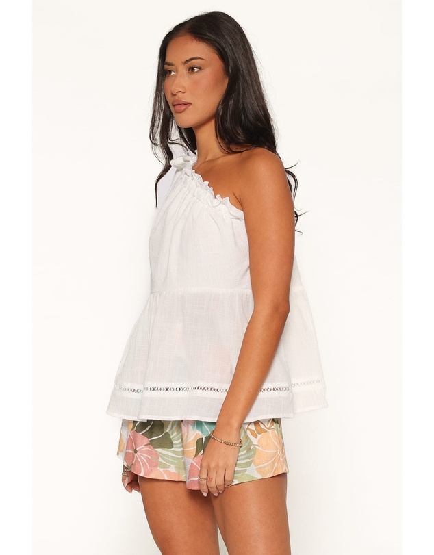 Petal & Pup - Alison One Shoulder Top - White