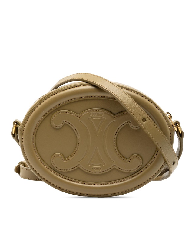 Pre-Loved by Azura Reborn - Pre-Loved Small Calfskin Cuir Triomphe Oval Crossbody