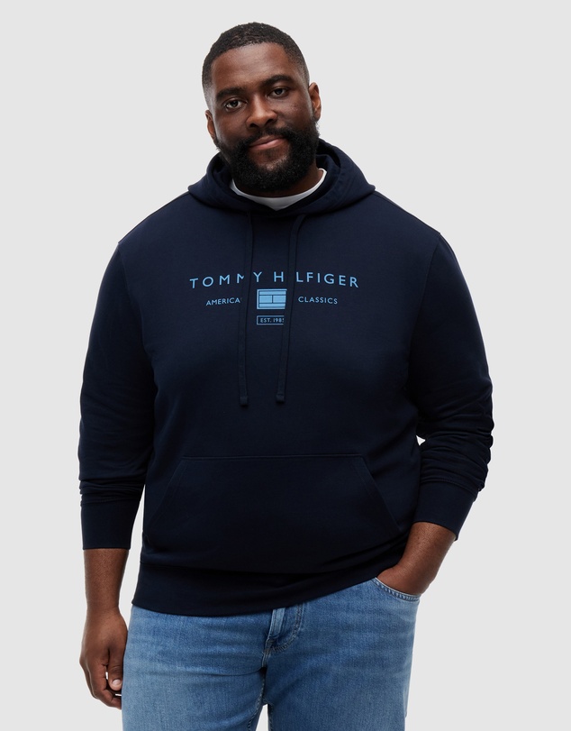 Tommy Hilfiger - Big & Tall Logo Terry Drawstring Hoody