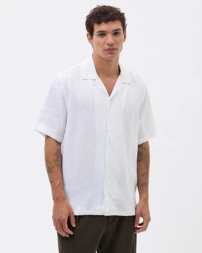 AERE - Euro Resort Linen Camp Collar Shirt