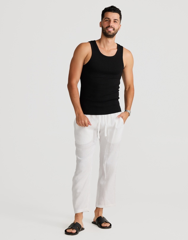 Vacay Swimwear - Rib Singlet Black