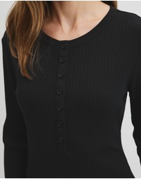 Country Road - Long Sleeve Henley Dress