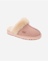 Ozwear Connection Uggs - Ugg Slippers Premium Australia Sheepskin Unisex Scuffette Suede