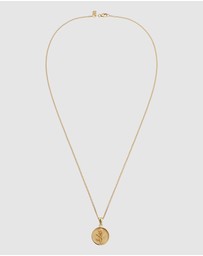 Kuzzoi - ICONIC EXCLUSIVE - Necklace Men Flower Pendant 925 Sterling Silver Gold-Plated