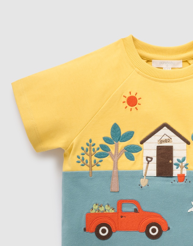 Purebaby - Garden Shed Relaxed Tee-Kids-Babies