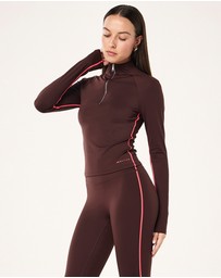 P.E Nation - Routine Quarter Zip LS Top