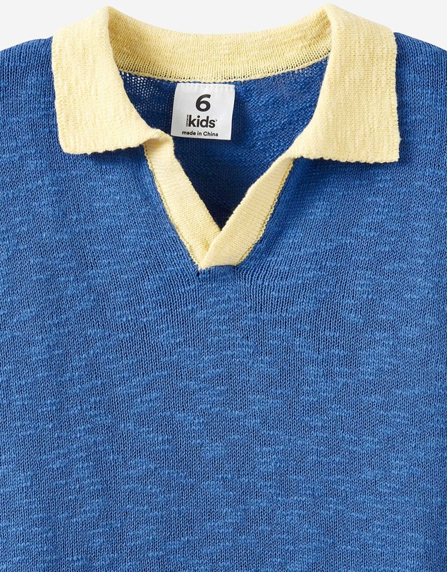 Cotton On Kids - Oversized Colour Block Knit Polo