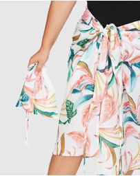 Artesands - April Spritz White Bach Sarong With Bag
