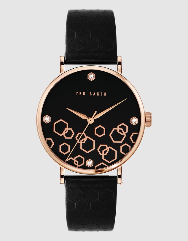 Ted Baker - Phylipa 37mm Black Leather Watch