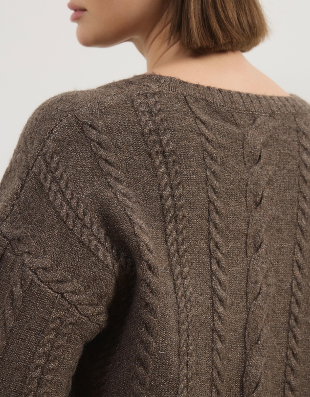Atmos&Here Curvy - Drew Oversized Textured Cable Knit Jumper