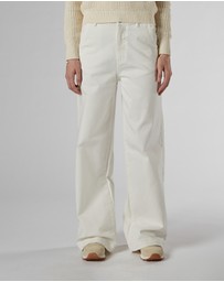 DRICOPER DENIM - Mila Ivory Mid Rise Palazzo Jeans