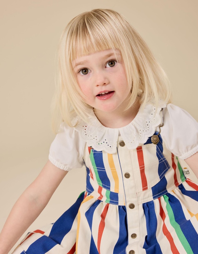 Goldie + Ace - 90s Bold Stripe Heidi Denim Dress - Babies-Kids