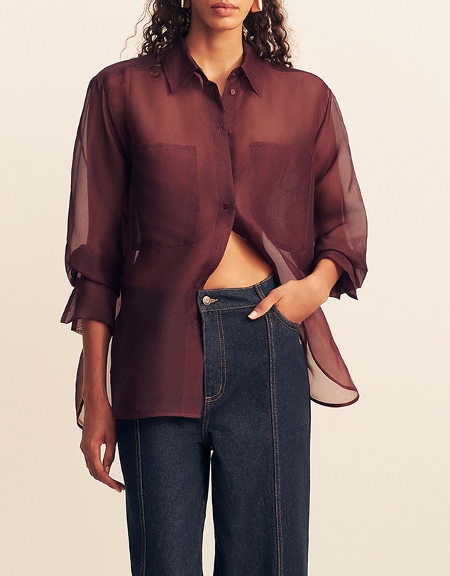 Shona Joy - Tibby Silk Organza Shirt
