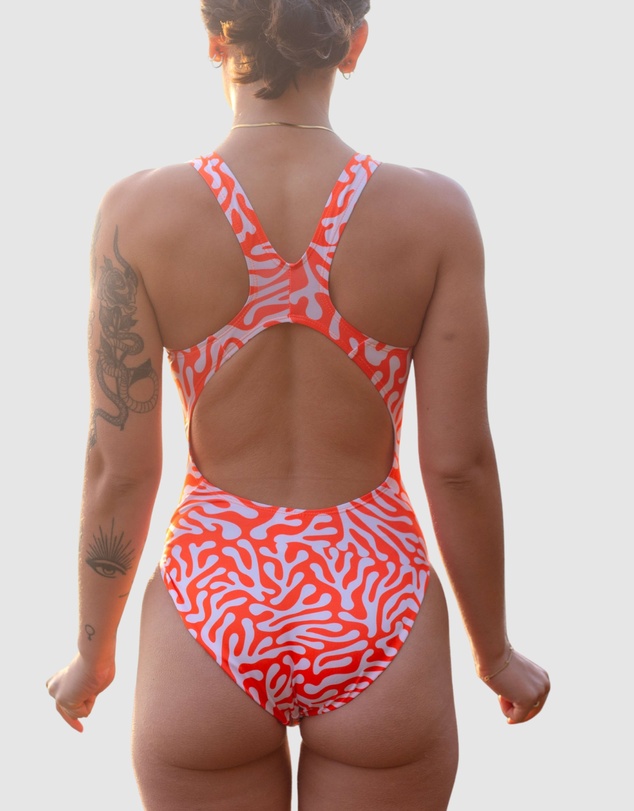 Salty Johnson - Coral Thick Strap One Piece